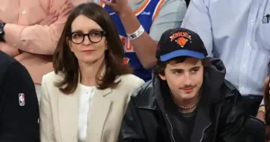 Tina Fey dismisses the Timothee Chalamet Knicks manspreading chatter and turns a viral photo into a lesson on celebrity overanalysis