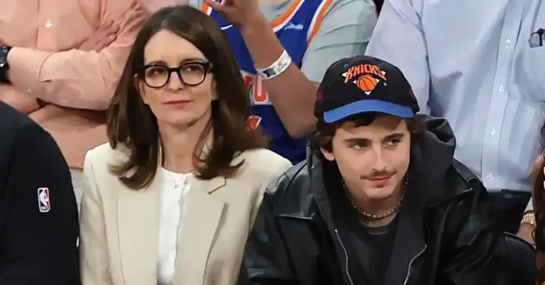 Tina Fey dismisses the Timothee Chalamet Knicks manspreading chatter and turns a viral photo into a lesson on celebrity overanalysis